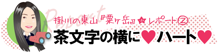 掛川の東山「粟ヶ岳」レポート：茶文字の横にハート♥